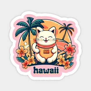 Hawaii Lucky Cat Logo Magnet