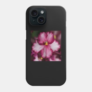 Dark Pinky-red African Violets Phone Case