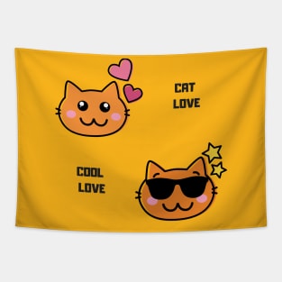 Cool Cat Love Tapestry