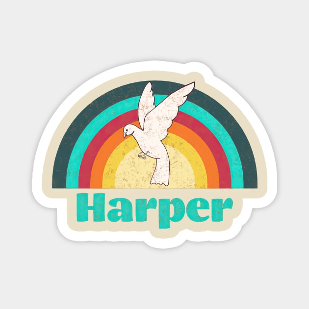 Harper - Vintage Faded Style Magnet by Jet Design