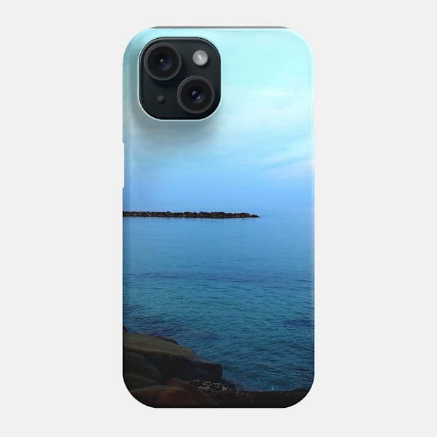 Deep blue Adriatic sea with a coast full of massive rocks Phone Case by KristinaDrozd