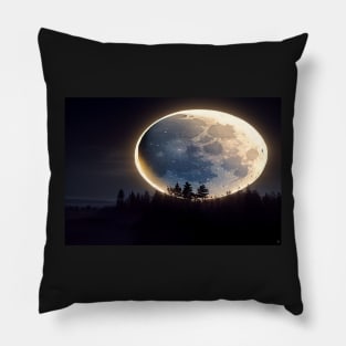 Unwind With The Moon And Relax Into Space Pillow