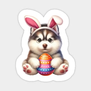 Easter Siberian Husky Dog Magnet