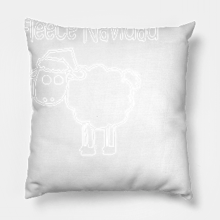 Fleece Navidad White Pillow