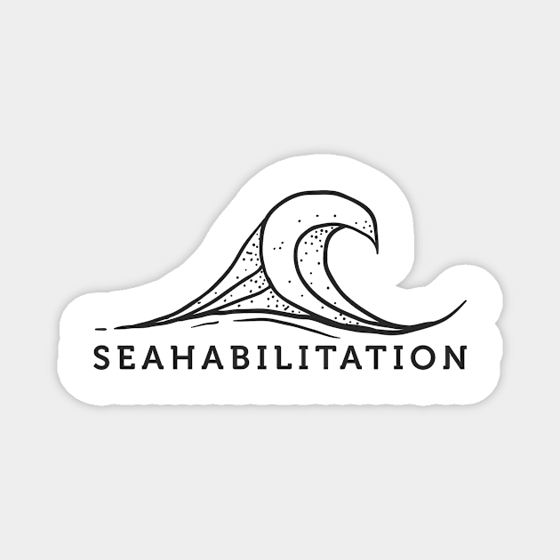 'Seahabilitation' Ocean Conservation Shirt Magnet by ourwackyhome