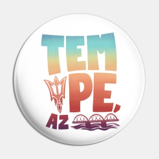 Tempe Rainbow Font Pin