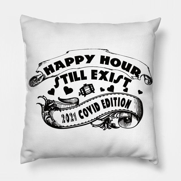 happy hour by chakibium Pillow by chakibium