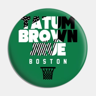 Boston Basketball Star Player Trio Retro Pin