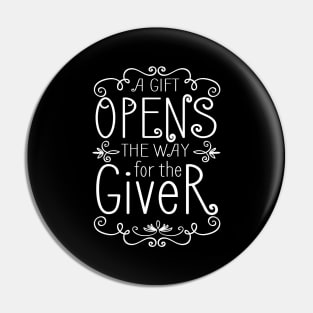 'A Gift Opens The Way' Food and Water Relief Shirt Pin