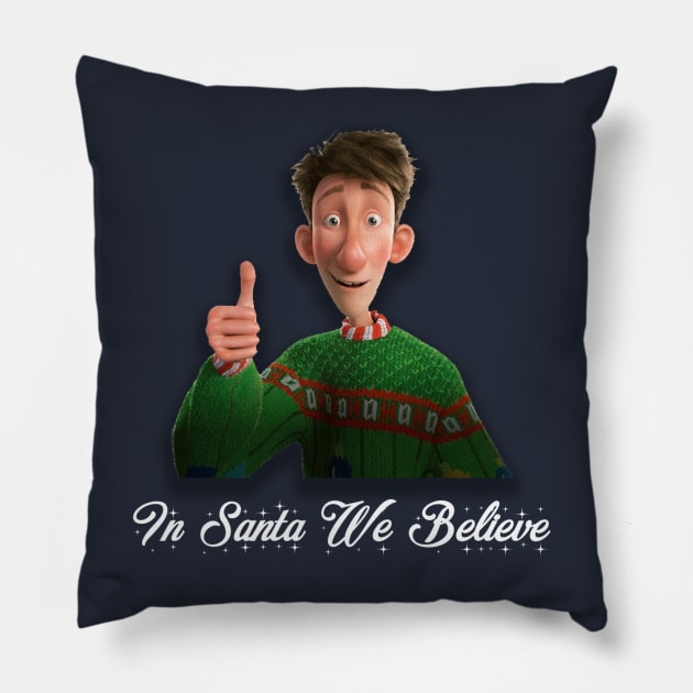 Arthur Christmas Believe Pillow by theflyingjojo