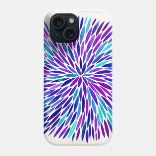 Purple Water Color Burst Phone Case