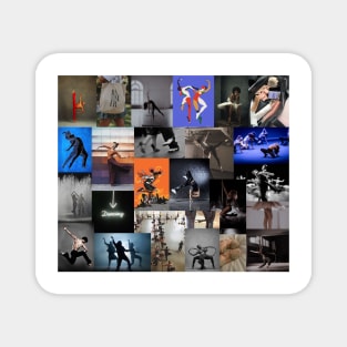 dance aesthetic collage Magnet