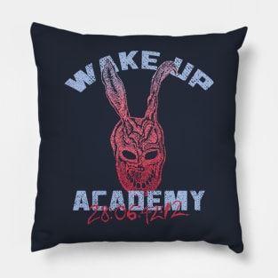 WAKE UP college merch Donnie Darko movie mashup Pillow