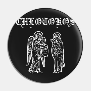 Theotokos Mary Mother of God Gothic Pin