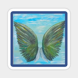 free wings in the clouds Magnet