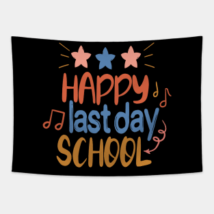 Stars Happy Last Day Of School Cute Graduation Tapestry