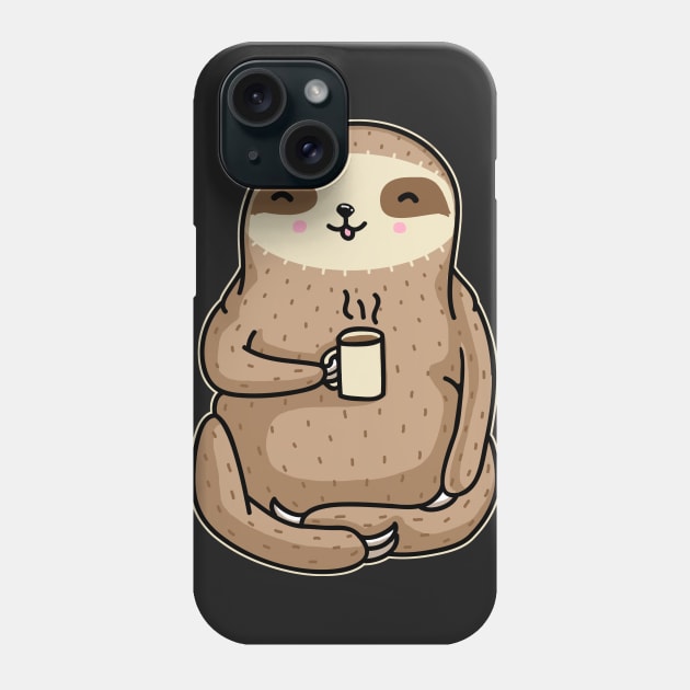 Coffee Sloth Phone Case by kellabell9