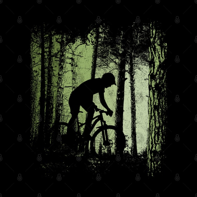 Forest Trail Biker Offroad Downhill MTB Cyclist by SkizzenMonster