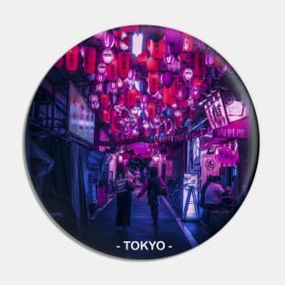 Tokyo Street Neon Synthwave Pin