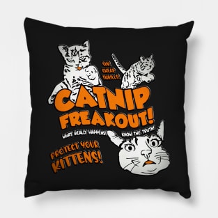 funny Catnip Madness Cute Kitten Funny Cat Pet Humor Pillow