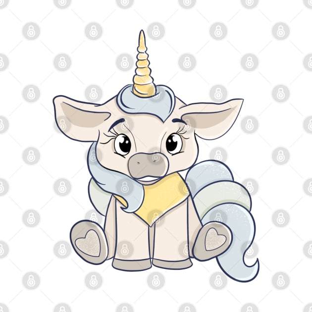 Cute baby unicorn, unicorns lovers, cartoon horse, blue unicorn by PrimeStore