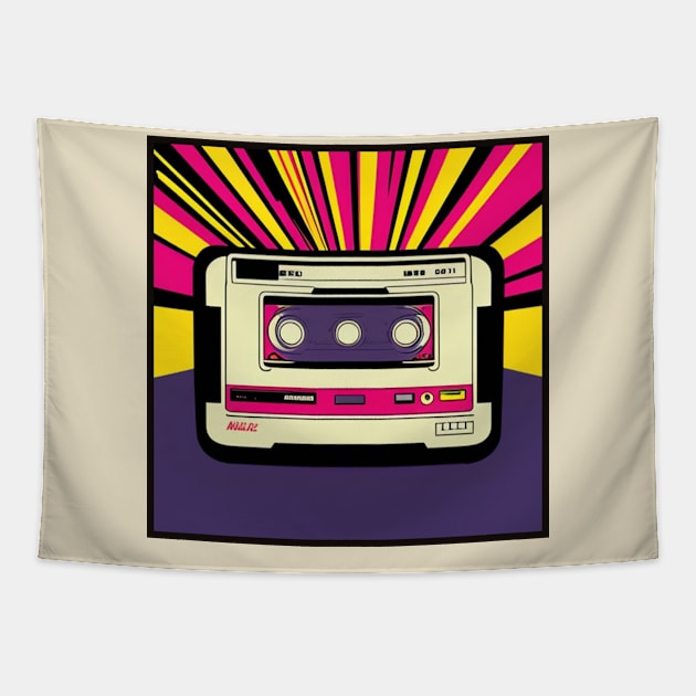 Vintage Retro Music 80s Audio Cassette Tape 084 Tapestry by musicgeniusart