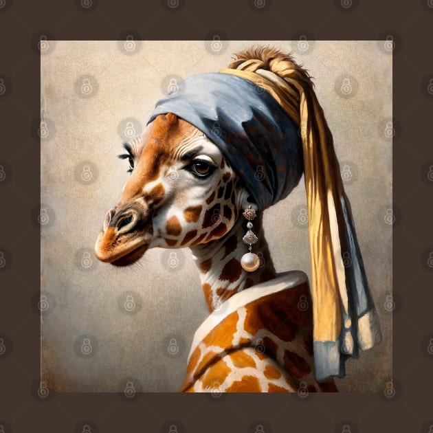 Wildlife Conservation - Pearl Earring Giraffee Meme by Edd Paint Something