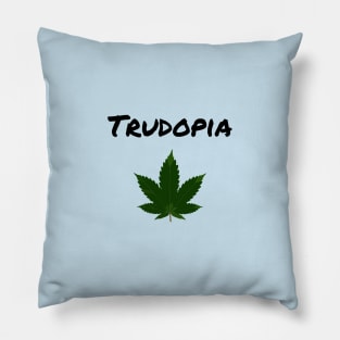 Trudeau Trudopia Legalized Marijuana Leaf Canada Light-Color Pillow