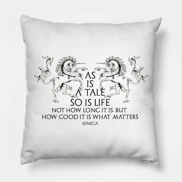 Stoic quote by Seneca Pillow by emma17