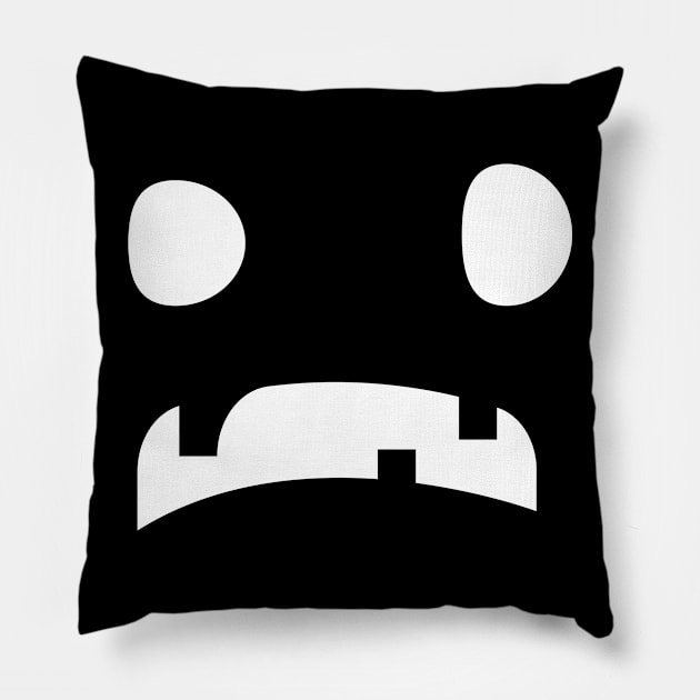 Monster Face Mask Pillow by JevLavigne