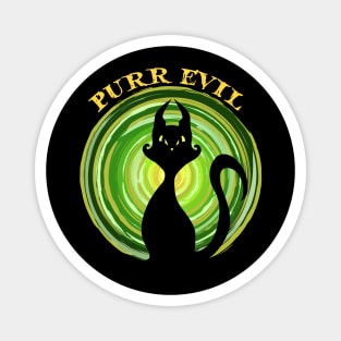 Purr evil black cat Magnet