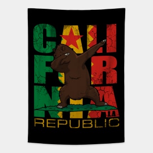 Los Angeles Californa Bear Vintage Retro Flag Tapestry