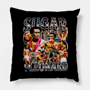 Sugar Ray Leonard Vintage Bootleg Pillow