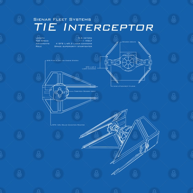 TIE Interceptor Blueprints by patrickkingart