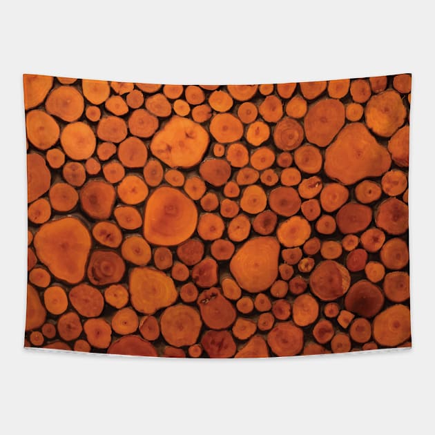 The Orange tree trunk Tapestry by SweetLog