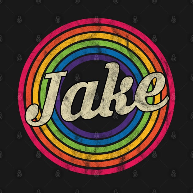 Jake - Retro Rainbow Faded-Style by MaydenArt