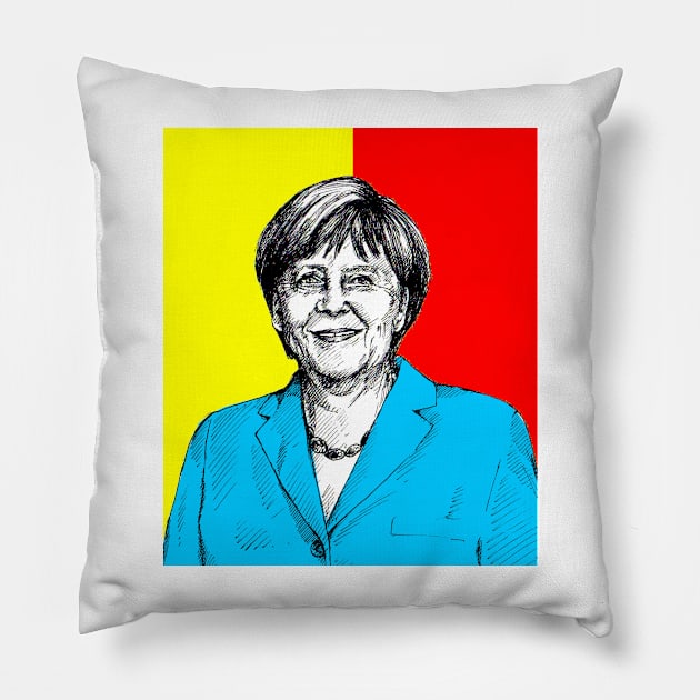 Angela Merkel 2 Pillow by truthtopower