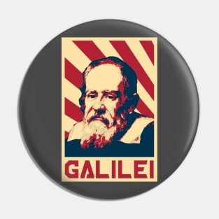 Galileo Galilei Retro Propaganda Pin