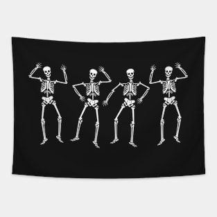 Dancing Halloween Skeletons Tapestry