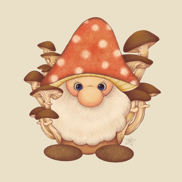 Cute Woodland Mushroom Gnome by OhMyStarling