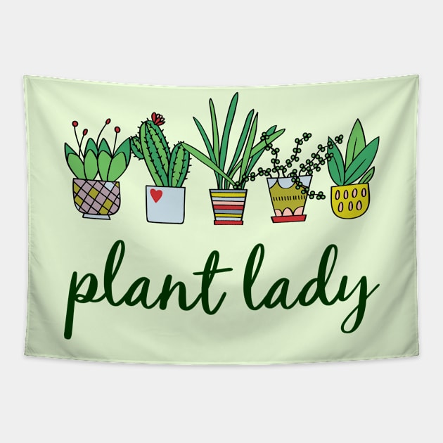 Plant Lady Tapestry by Whimsical Frank