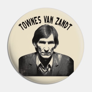 Townes Van Zandt retro Pin