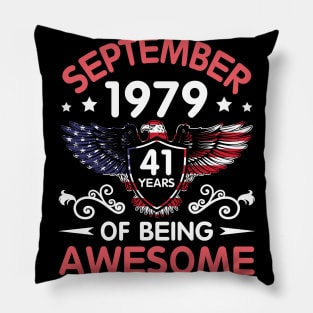 USA Eagle Was Born September 1979 Birthday 41 Years Of Being Awesome Pillow