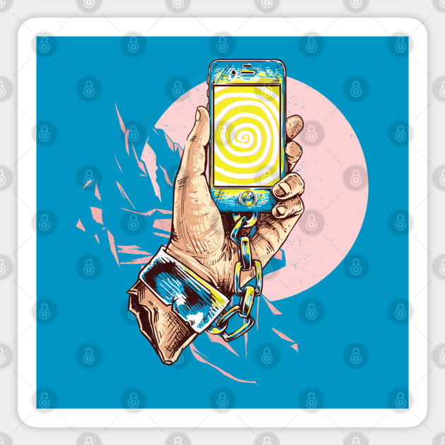 Hypnotic Phone Wallpaper Design Phone Sticker Teepublic Au