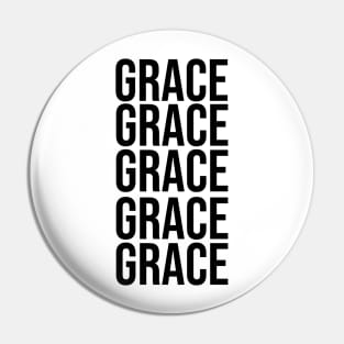 Grace Stacked Text Pin