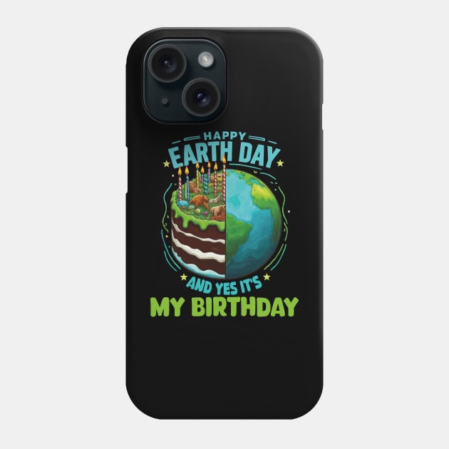 Happy Earth Day It's My Birthday Born On Earth Day 2024 Phone Case by JUST PINK