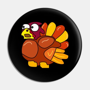 Chicken Turkey (eyes looking to the left and facing the left side) - Thanksgiving Pin