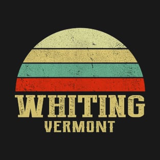 WHITING VERMONT Vintage Retro Sunset T-Shirt