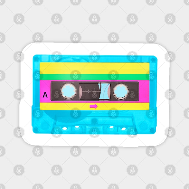 Retro blue cassette tape Magnet by Maison de Kitsch