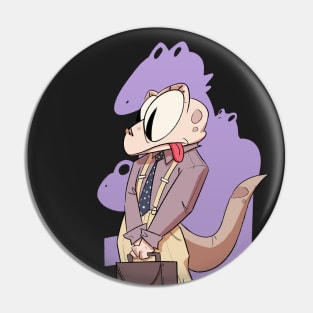 Gecko Businessman ready to work Pin